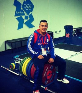 Sonny in Olympic Warm Up Room